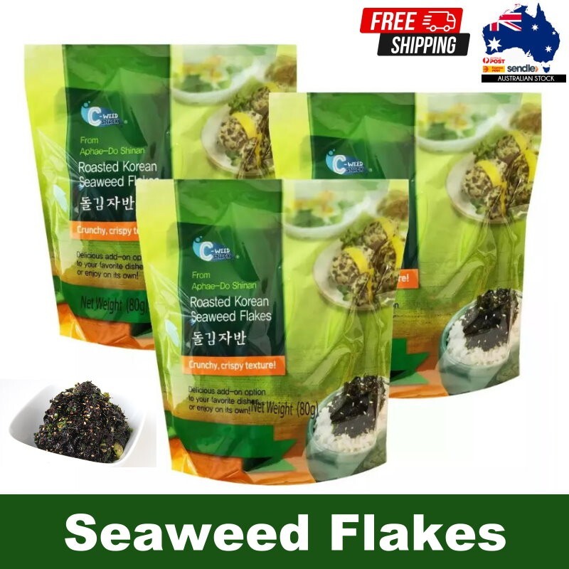 C-Weed Roasted & Seasoned Korean Seaweed Flakes Crispy Snack 80g/160g/240g