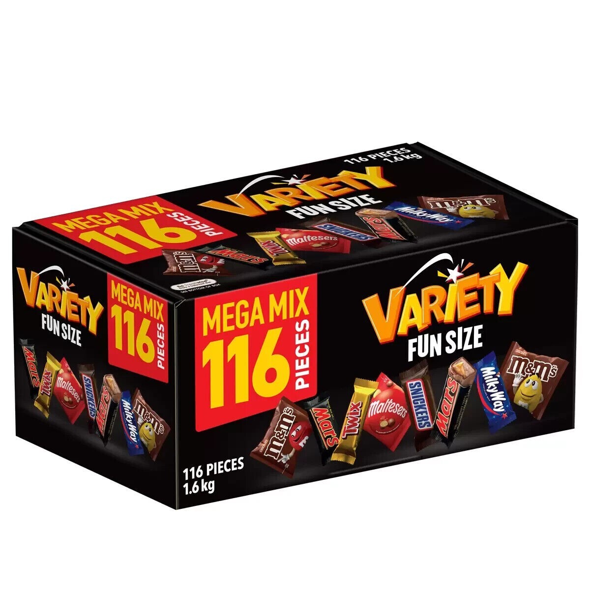 Mars Variety Mix Chocolate Sweet Box Snicker Twix Milky Way M&M Bar 116pcs 1.6kg