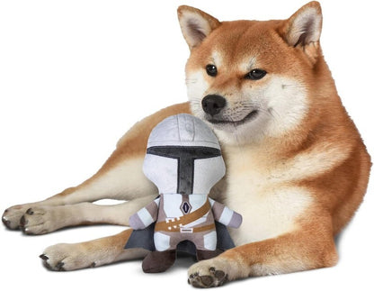 Star Wars Pets 3 Pcs The Mandalorian Set for Dog 9" Mandalorian, 9" GROGU, Bone