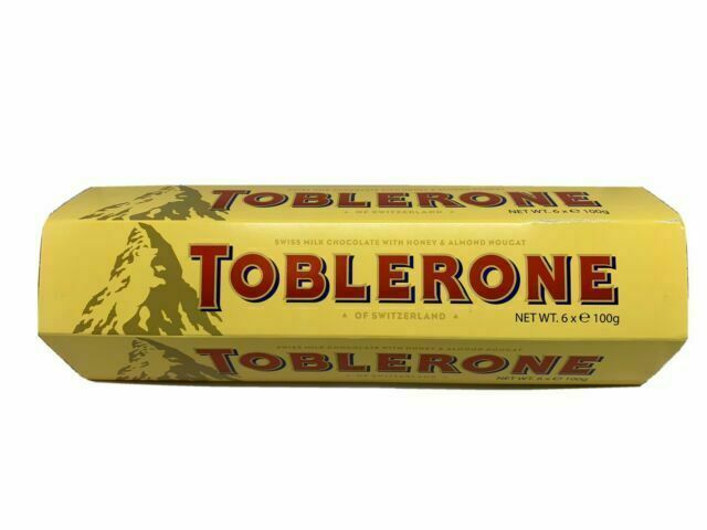 Toblerone Swiss Milk Chocolate Delicious Snack Pantry Honey Almond Nougat 6x100g
