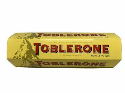 Toblerone Swiss Milk Chocolate Delicious Snack Pantry Honey Almond Nougat 6x100g