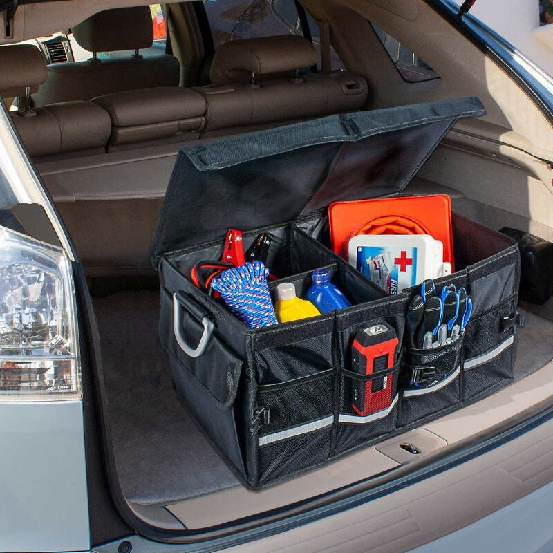 Eurow 65L Automotive Trunk Organizer Car Boot Storage Collapsible Aluminium Hand