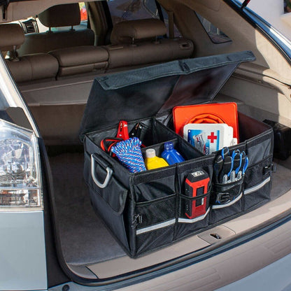 Eurow 65L Automotive Trunk Organizer Car Boot Storage Collapsible Aluminium Hand