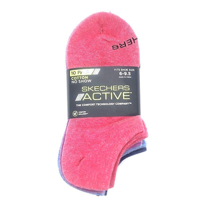 8 x Skechers Ladies Women No Show Liner Non-slip Heel Grip Active Sports Socks
