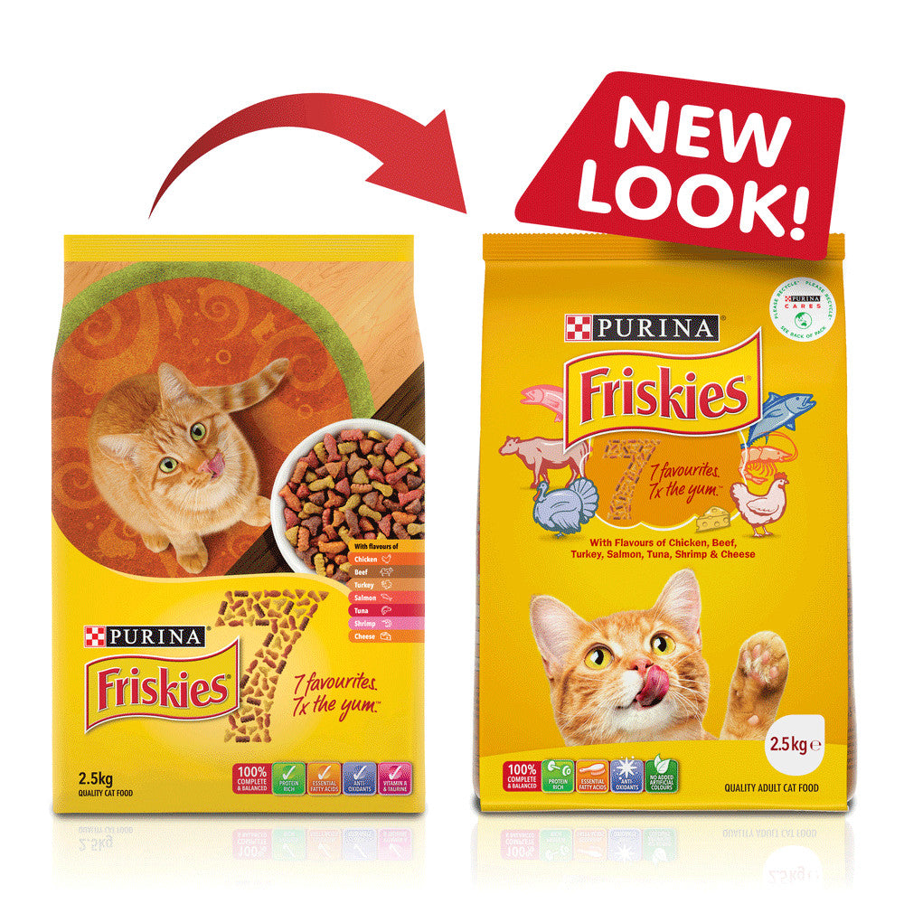 Friskies Adult 7 Favourites 5kg Purina Balanced Premium Dry Cat Food Meal NEW