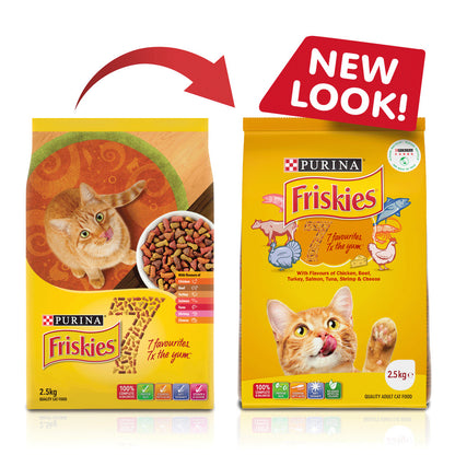 Friskies Adult 7 Favourites 5kg Purina Balanced Premium Dry Cat Food Meal NEW
