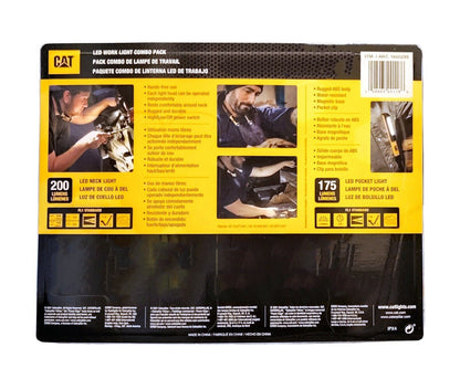CAT Portable LED Work Light Combo 200 Lumens Neck Light Pocket Light 175 Lumens