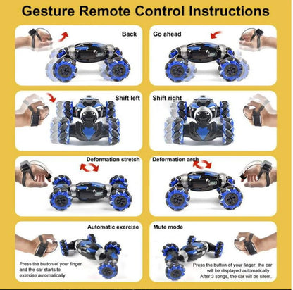 WSD Toys Gesture Sensing RC Stunt Car 2024 - Tumbling, 360° Spinning, Wall Flip