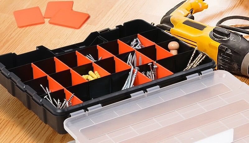 Screw Nut Bolts Organiser 21 Removeable Tab Divider Compartment Storage Tool Box