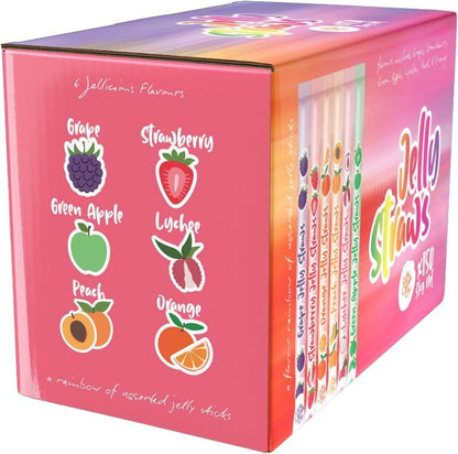We Crush On 150-Pack 6 Fruit Jelly Straws Sticks 3kg Fun & Fruity Chewy Treats