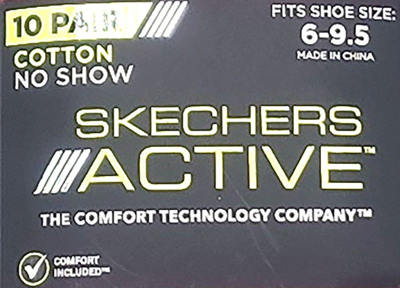 8 x Skechers Ladies Women No Show Liner Non-slip Heel Grip Active Sports Socks