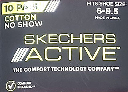8 x Skechers Ladies Women No Show Liner Non-slip Heel Grip Active Sports Socks