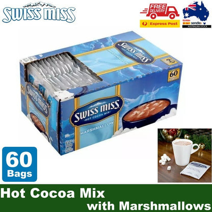 Swiss Miss Hot Cocoa Mix with Marshmallow 60 Sachets Rich & Creamy Drinks 1.68kg