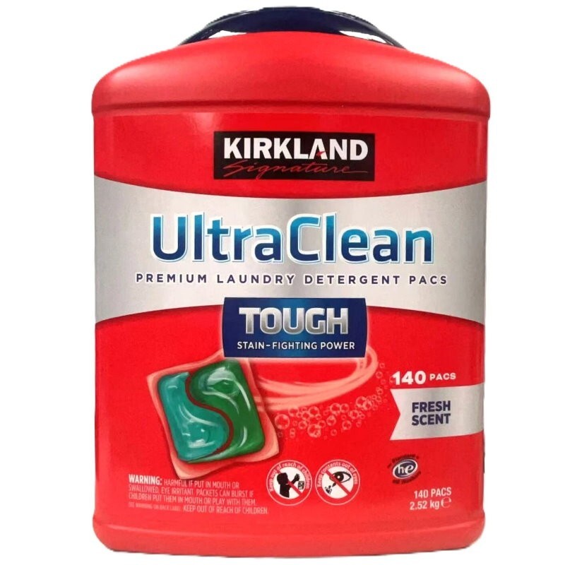 Kirkland Signature 140-Pack Ultra Clean Premium Laundry Detergent Pacs - Express
