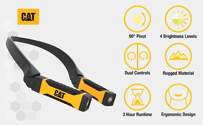 CAT Portable LED Work Light Combo - CT7100 Neck Light. CT1000 COB Pocket Lights