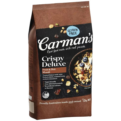 Carman's Crispy Deluxe Gluten Free Fruit & Nut Muesli Breakfast Cereal 1.2kg