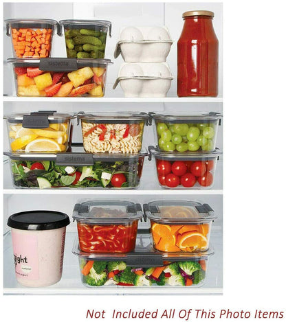 Sistema Leak Proof BPA Free Food Storage Lunch Box Container Safe 14 Piece Pack