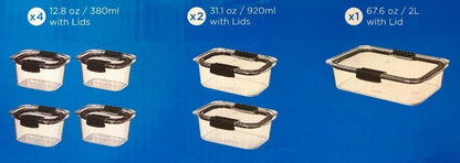 Sistema Brilliance 14 Piece Food Storage Set with Lids - Leak Proof, BPA Free
