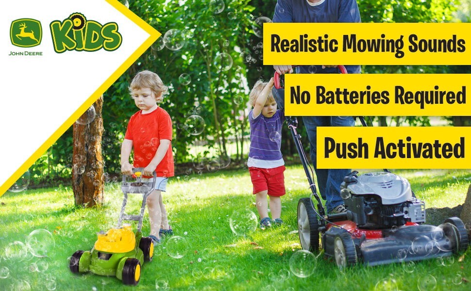 John Deere Bubble Lawn Mower for Toddlers Automatic Bubble Blowing Machine