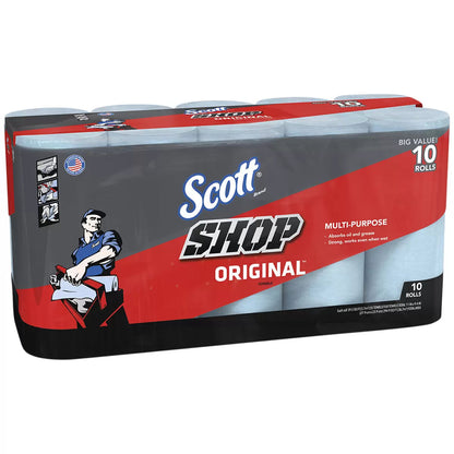Blue Scott Shop Original 10 Towels Roll Multipurpose Car Oil Cleaning Cloth Wipe