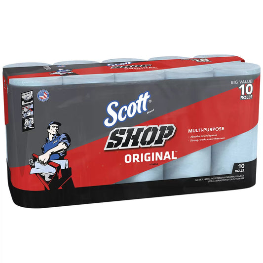Blue Scott Shop Original 10 Towels Roll Multipurpose Car Oil Cleaning Cloth Wipe