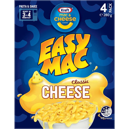 Kraft Easy Mac & Cheese Microwave Macaroni Pasta Classic Cheese Dinner 24 x 70g