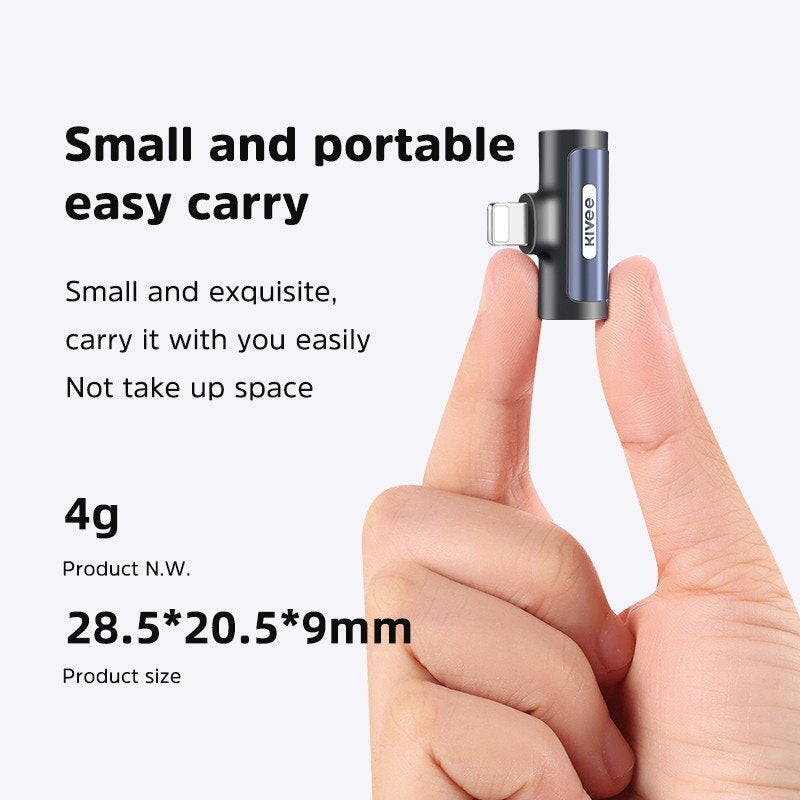 Kivee AD11 iPhone M to Dual iPhone F Charge Adapter for Charging, Audio, Calls