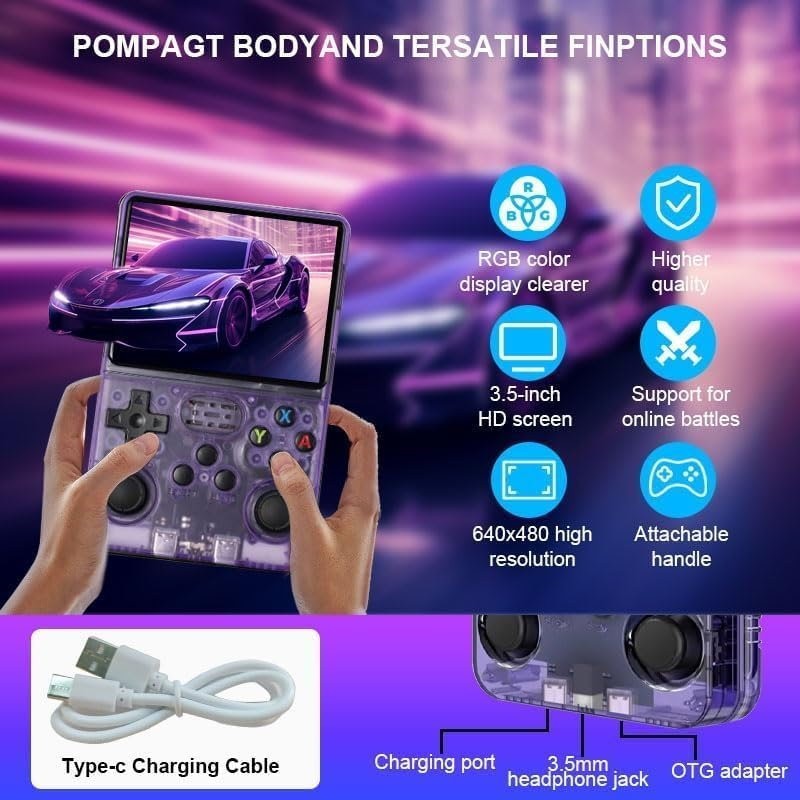 R36S Classic Retro Handheld Game Console 3.5" IPS Screen 21000+ Games - Express