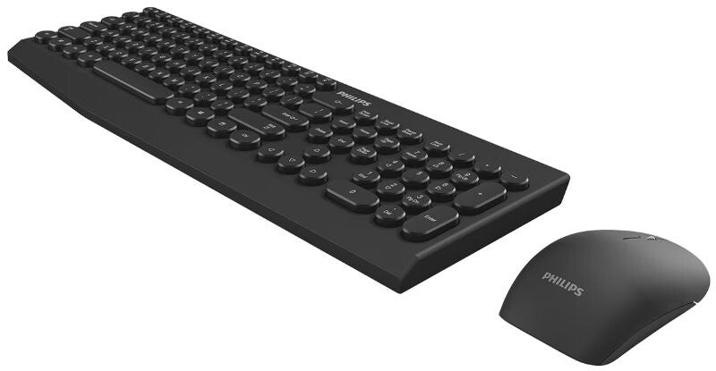 Philips Compact Wireless Keyboard & Mouse Combo PC Windows Mac Chrome OS Linux