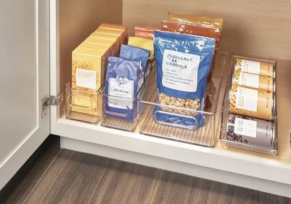 iDesign 4-Piece Kitchen Fridge Organiser Storage Bins Set BPA-free, Visibility