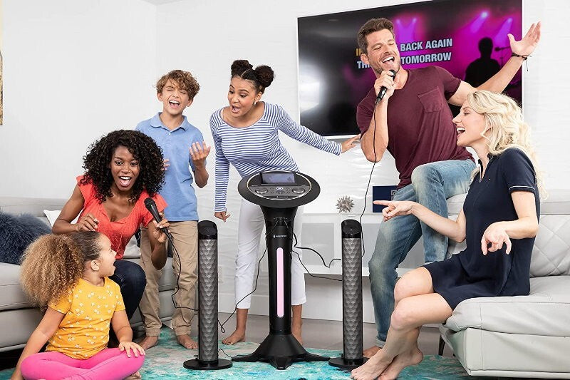 Carnaval The Singing Machine Complete Karaoke Two Mics Disco Lights Rechargeable
