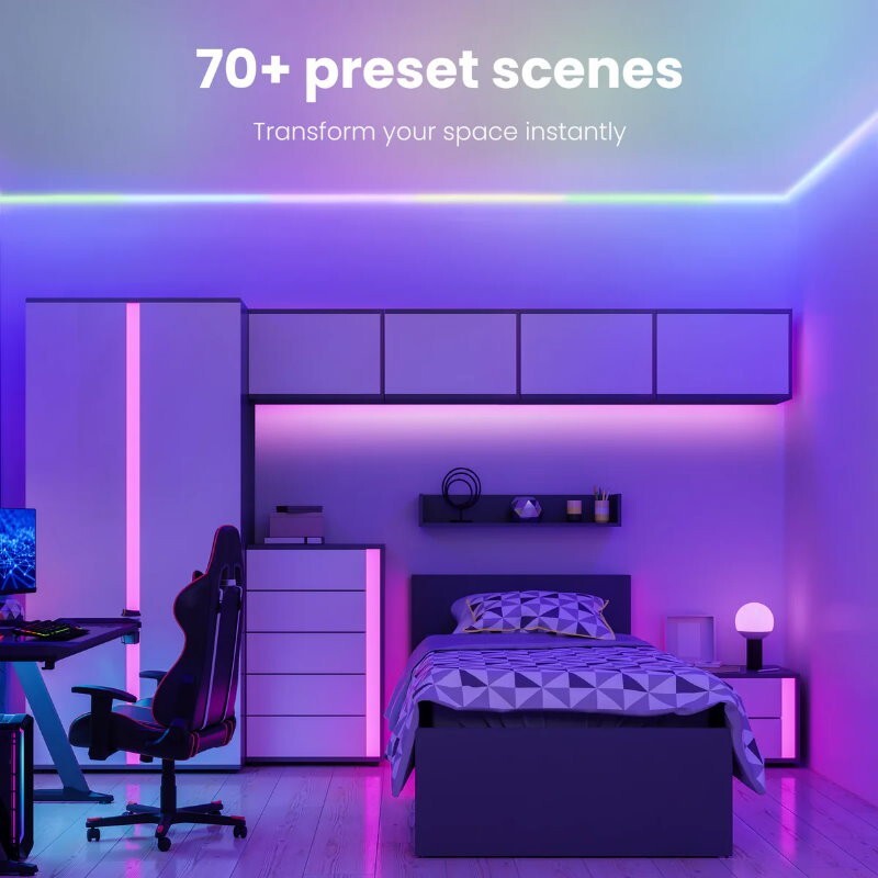 Feit Electric 6m WiFi Smart RGB Colour Changing LED Strip Light with Remote