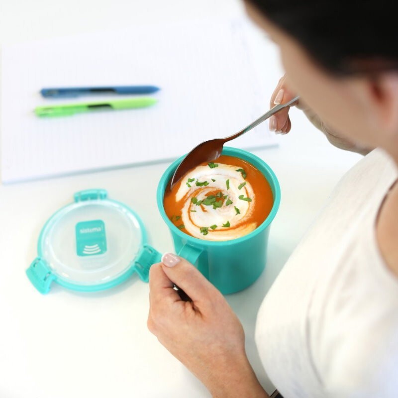 Sistema 3-Pack 656ml Microwave Medium Soup Mug Food Container BPA-Free