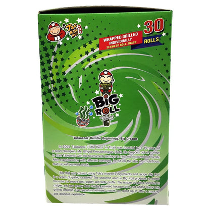 30 x 3g Tao Kae Noi Big Roll Grilled Seaweed Roll Snack Individually Wrapped
