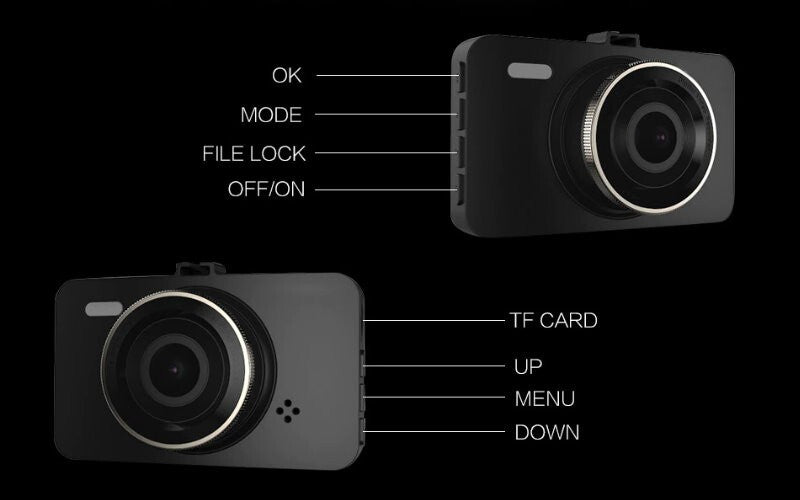 Anytek A78 Car Dash Cam Full HD 1080P Car DVR 170° w/ 24 Hour Parking Monitoring