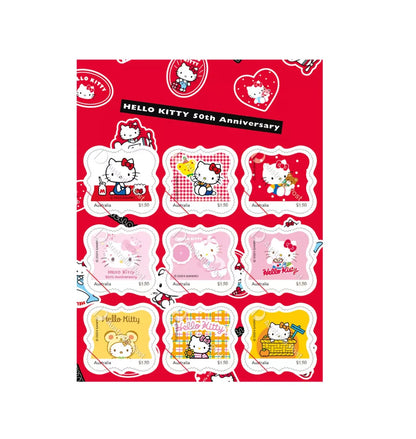 Hello Kitty 50th Anniversary Stamp Pack 10 x $1.5 - 2024 Christmas Edition Rare
