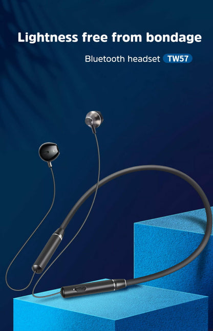 KIVEE TW57 Bluetooth 5.0 Noise Reduction Stereo Neck band Headset iPhone Samsung