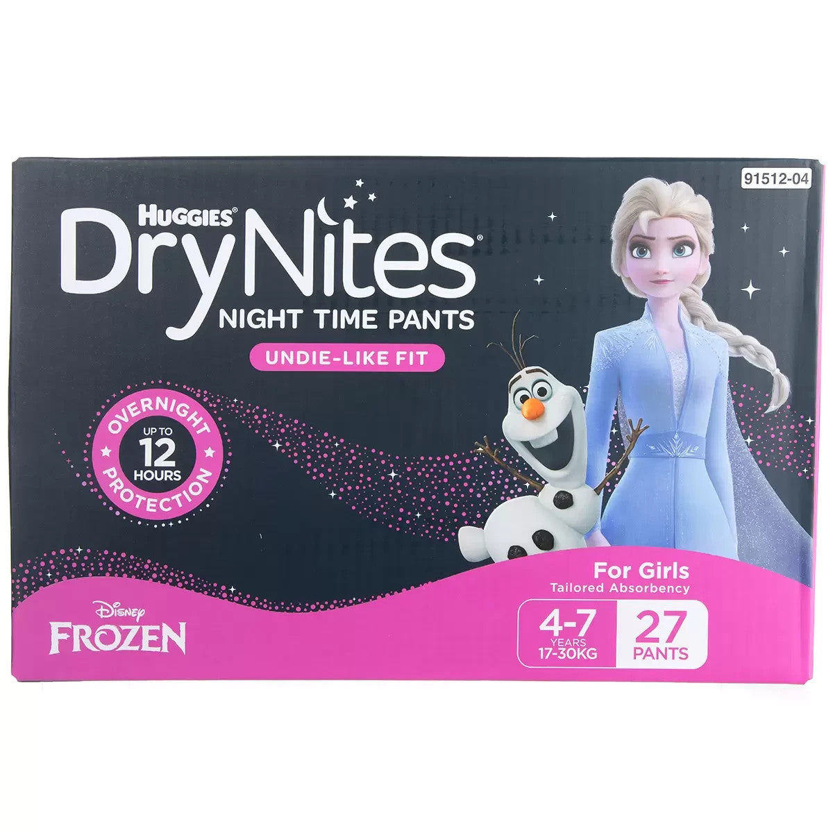 Huggies DryNites Night Time Pants 4-7 Years, 54 (2 x 27) Pants, Boys or Girls