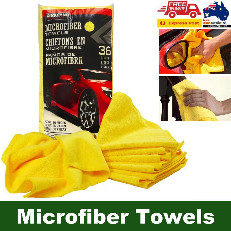 Kirkland Signature 36 Pieces 16" Ultra Plush Premium Microfibre Towels Cleaning