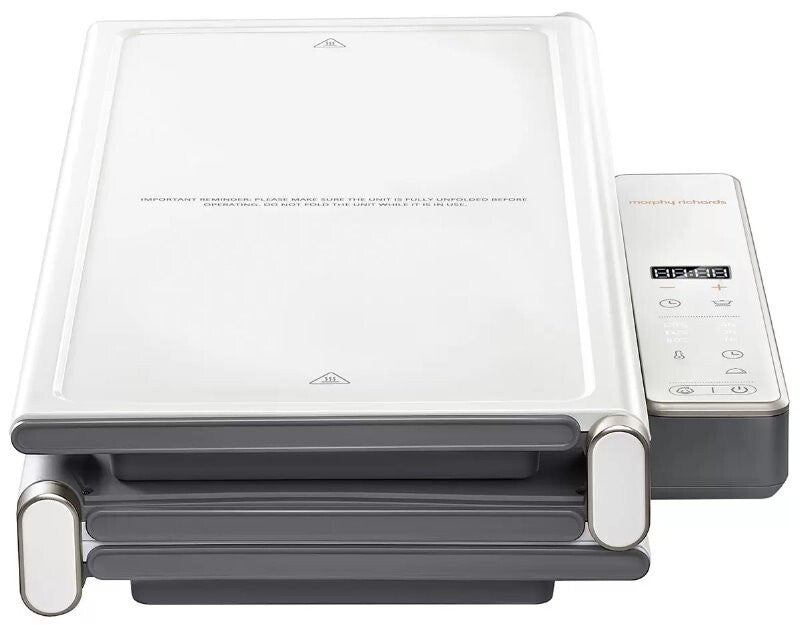 Morphy Richards 2-in-1 Electric Foldable Cooktop And Food Warmer with Hot Plate
