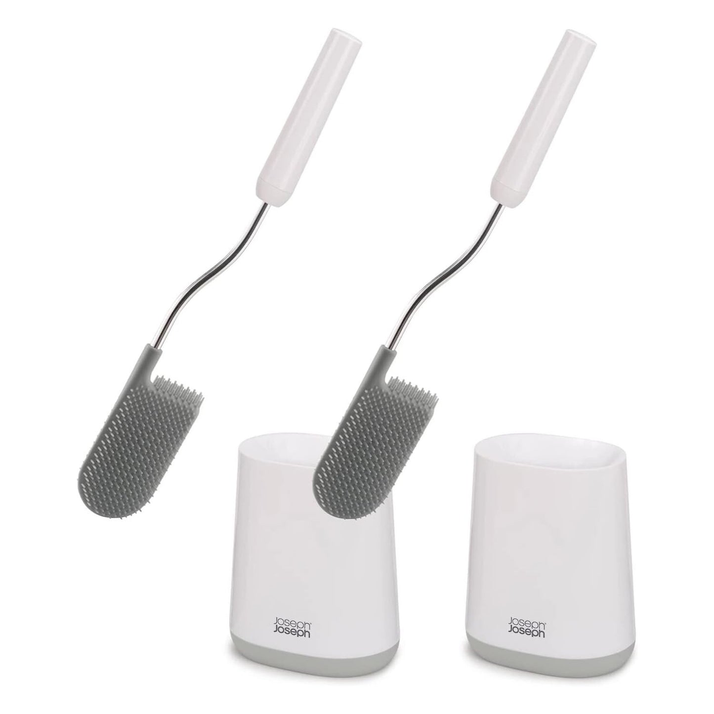 Joseph Joseph 2 x Flex Lite Advanced Flexible Toilet Brush Holder Anti Drip Clog