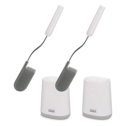 Joseph Joseph 2 x Flex Lite Advanced Flexible Toilet Brush Holder Anti Drip Clog