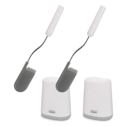 Joseph Joseph 2 x Flex Lite Advanced Flexible Toilet Brush Holder Anti Drip Clog