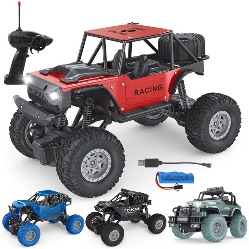 MGRC RTR 1/18 Scale 2.4G RWD RC Off-Road Car 2WD High Speed w/ LED Lights, Alloy