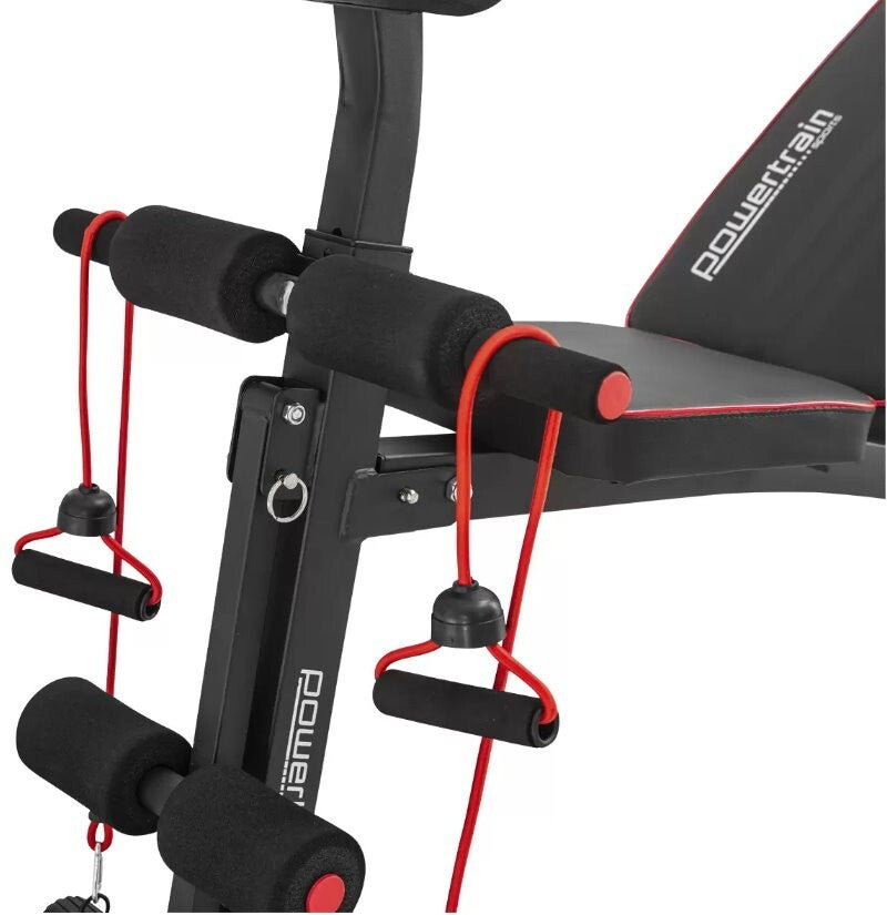 Powertrain Adjustable FID Home Gym Bench with Preacher Curl Pad Max Load 150kg