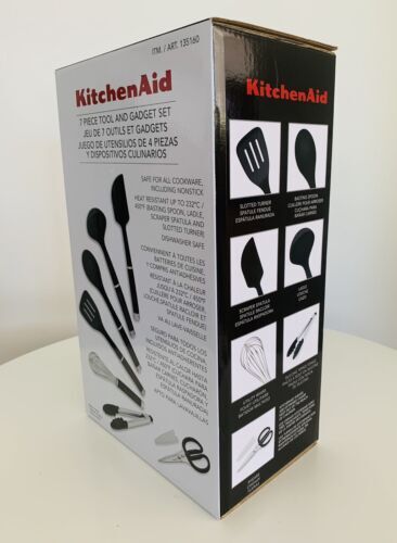 KitchenAid 7 Piece Kitchen Tool & Gadget Set - Turner, Spoon, Ladle, Tipped Tong