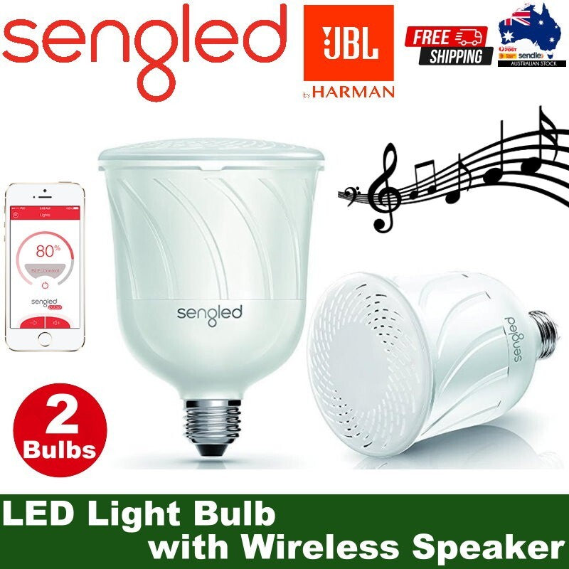 Sengled Pulse 2-Pack LED Bulb JBL Bluetooth Speaker Starter Kit Master Satellite