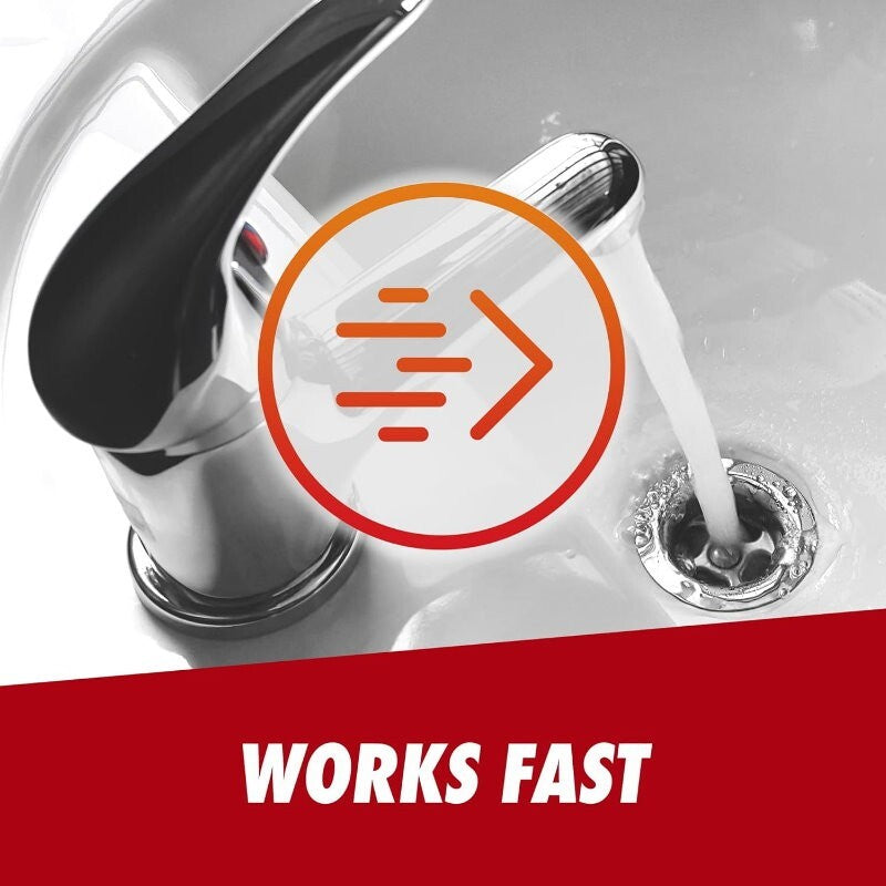 Easy-Off Drain Turbo Gel 1L Bathroom Gel Drain Cleaner Hair Drain Clog Remover