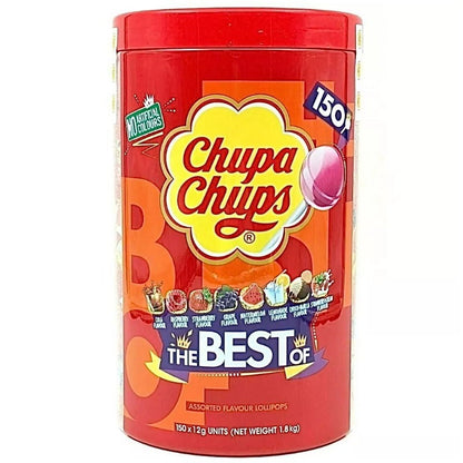 Chupa Chups 150-Pack 1.8kg The Best Of Assorted Flavour Lollipops 150 x 12g