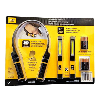 CAT Portable LED Work Light Combo 200 Lumens Neck Light Pocket Light 175 Lumens